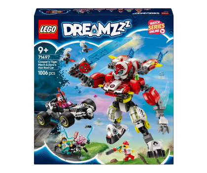 Klocki LEGO® LEGO DREAMZzz 71497 Tygrysi mech Coopera i Hot rod Zero